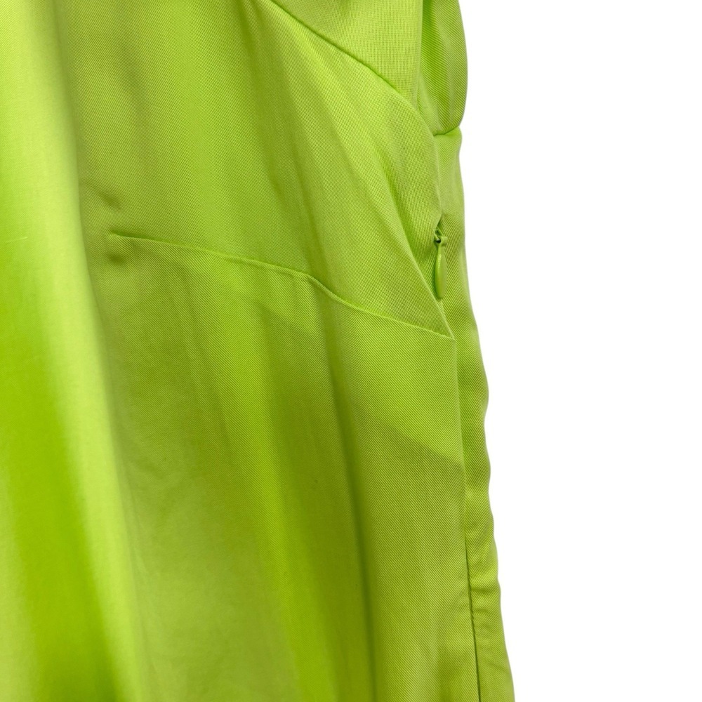 MARA HOFFMAN Naliyah V-Neck Maxi Dress Chartreuse Neon Green Bell Sleeve Size 16 - Picture 7 of 11